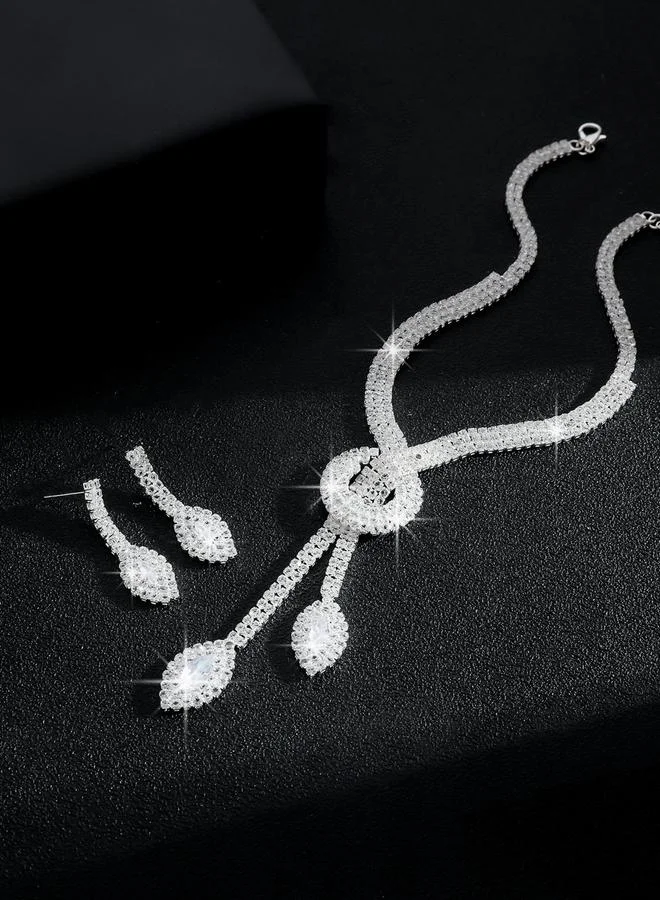 Take Two  2-Piece Embellished Necklace And Earrings Jewelry Set for Women | Best Price UAE